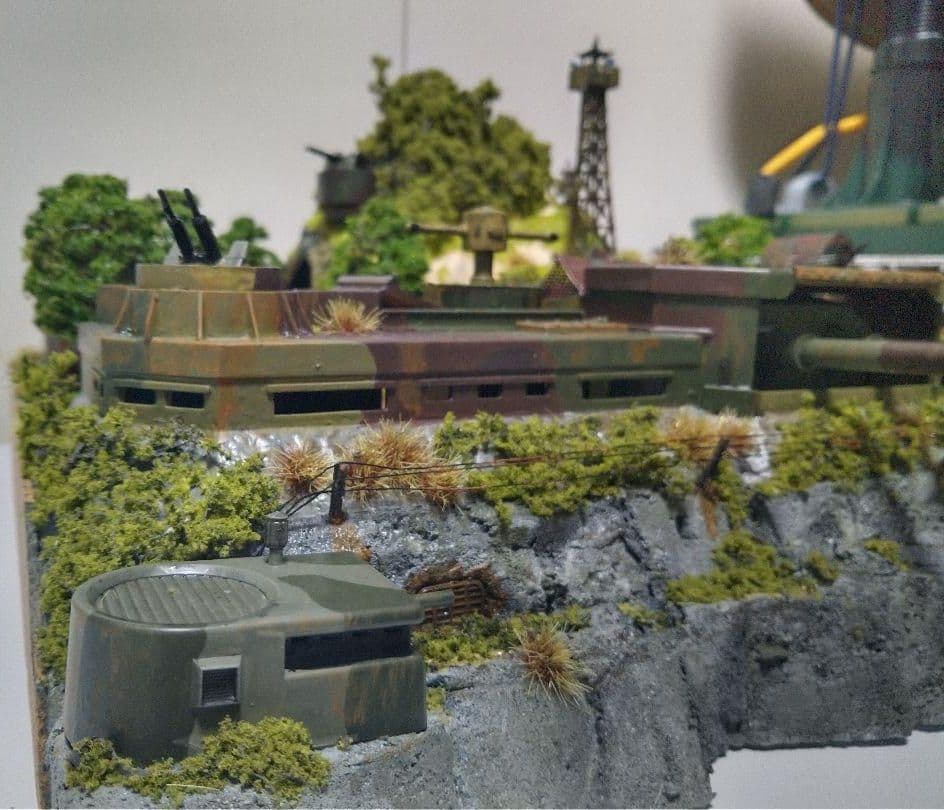 【ワンオフ】HO 仮想　本土決戦　津久田岬砲台　基地　日本軍　要塞　ジオラマ
