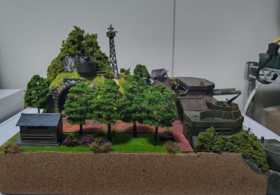 【ワンオフ】HO 仮想　本土決戦　津久田岬砲台　基地　日本軍　要塞　ジオラマ