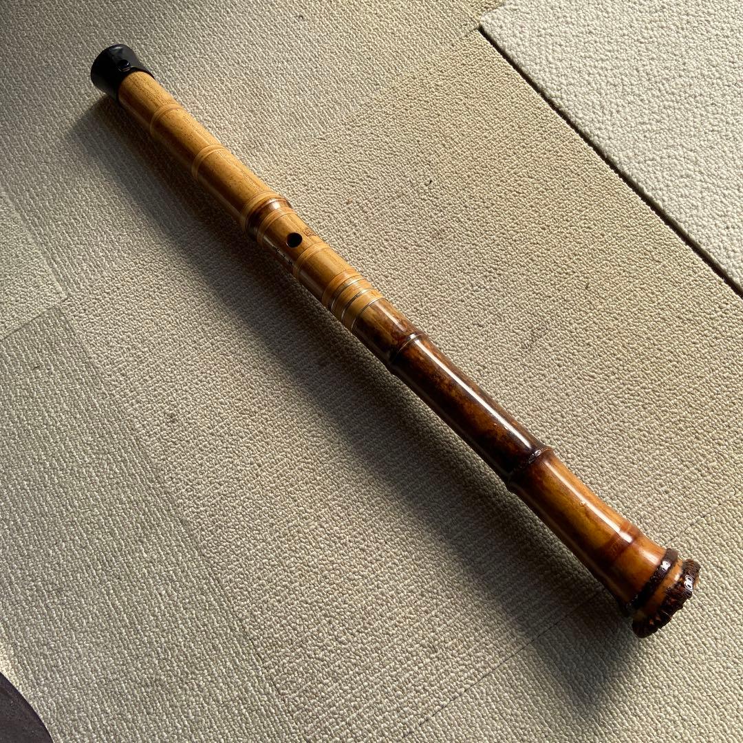 249⭐️尺八真山銘　一尺九寸管　真山銘三印