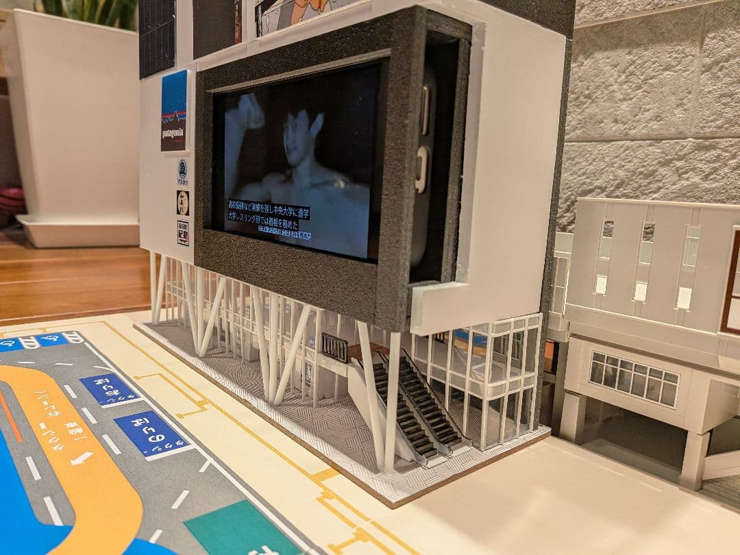 Nゲージ　自作ストラクチャー　駅前複合商業ビル