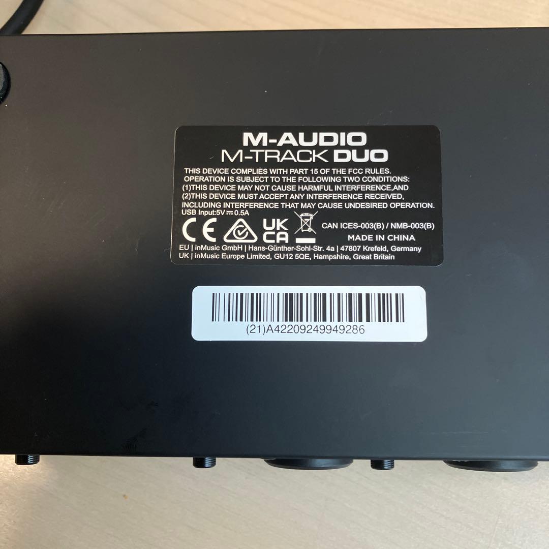 M-AUDIO M-TRACK DUO オーディオインターフェイス　マイクセット