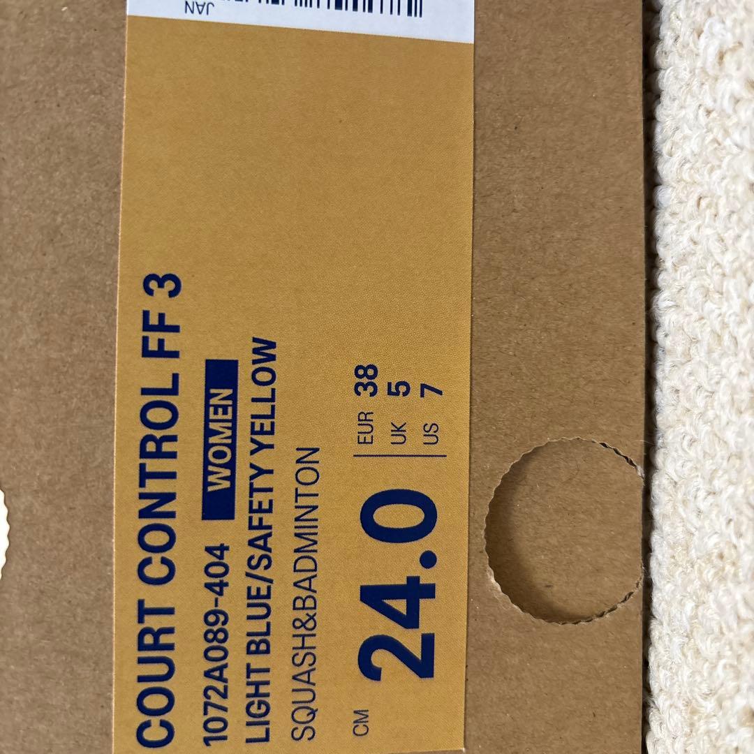 asics バドミントンシューズ 24.0 ライトブルー/イエロー
