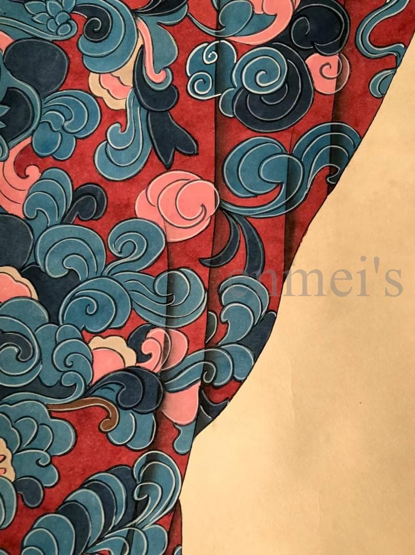 中国古美術・純手描き四尺仕女掛軸・国画・張大千印款・書道品・茶道・珍品画・肉筆