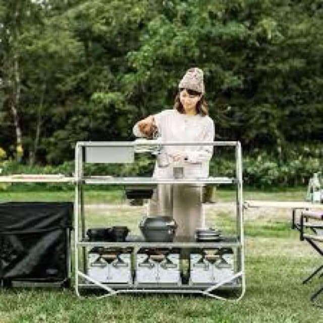  peak ステンレスキッチンテーブル+オプションパーツ付き