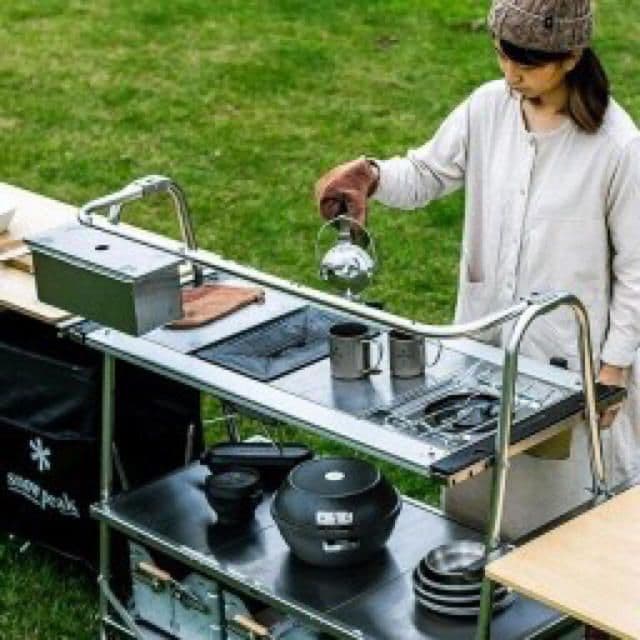  peak ステンレスキッチンテーブル+オプションパーツ付き