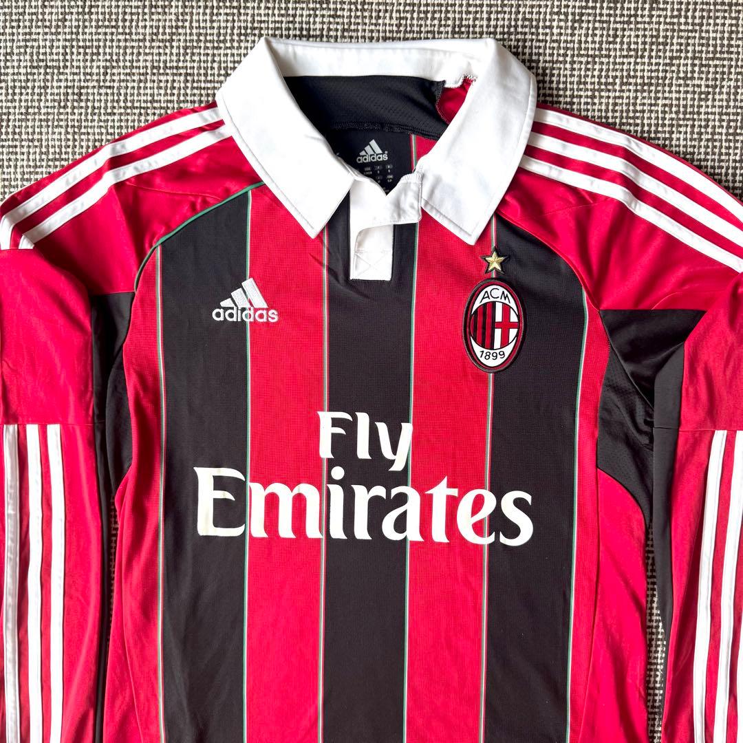 【襟付き＆ロングスリーブ仕様】ACミラン １２／１３（H）アディダス