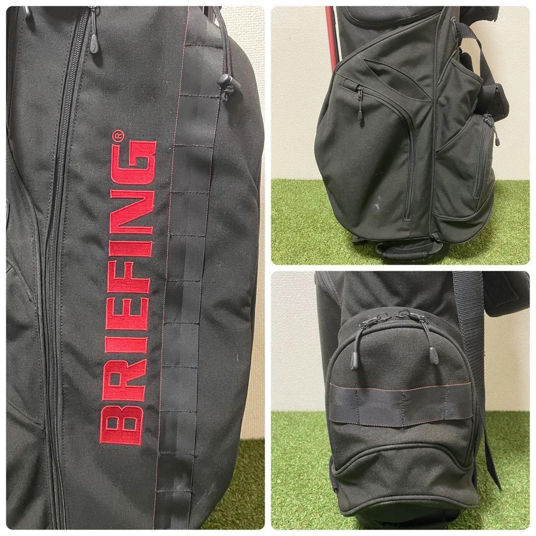 大人気！ブリーフィング　キャディバッグ　CR-2　4分割　スタンド式　軽量　黒