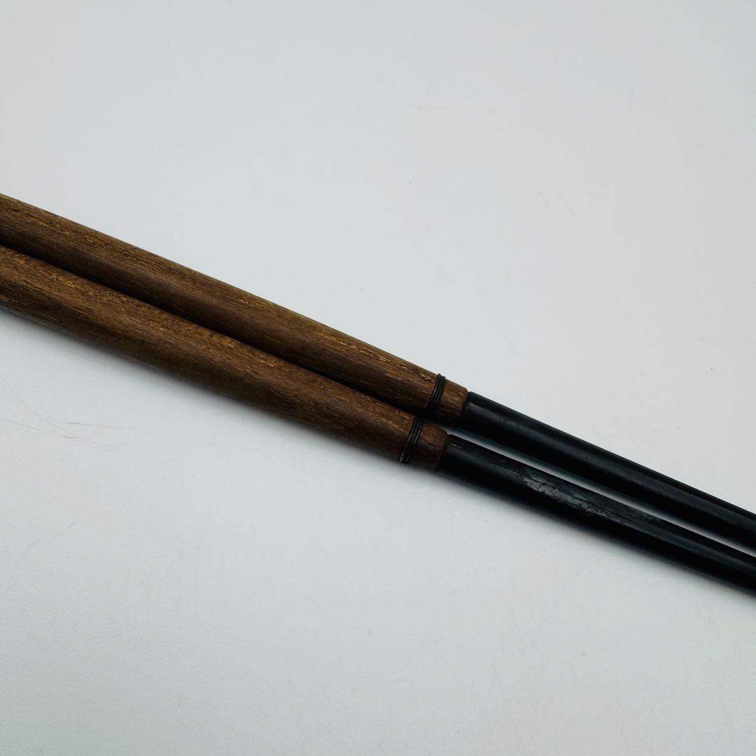 【釜師 高木治良兵衛 利休形　桑柄炉火箸　共箱】茶道具　骨董　アンティーク