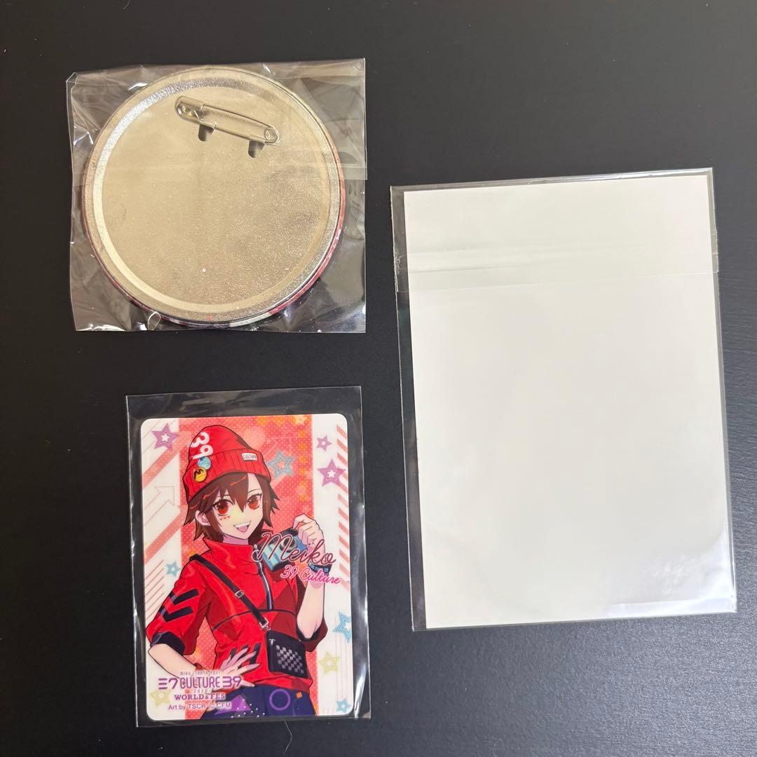 39culture 2020 MEIKO缶バッジ 特典ブロマイド カード/赤倉