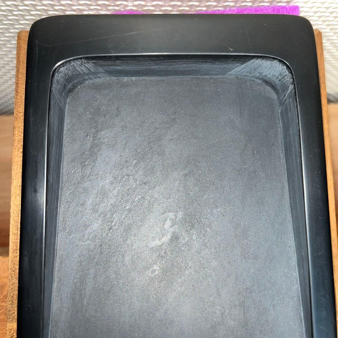 ⭕️雨端硯　長方研　未使用に近い美品　27cm超え　雨端石紋綺麗