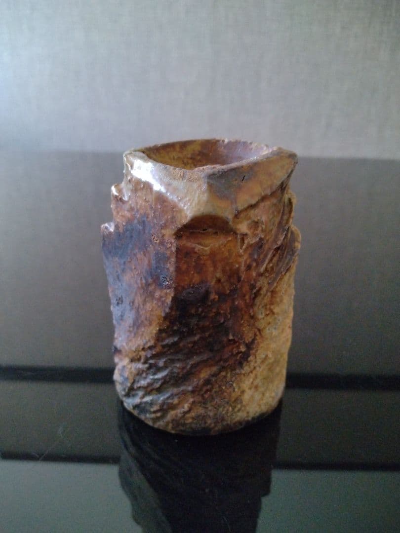 【備前焼 湯呑】焼酎カップにも／共箱付き／伝統工芸士 森本 桂／送料込み！