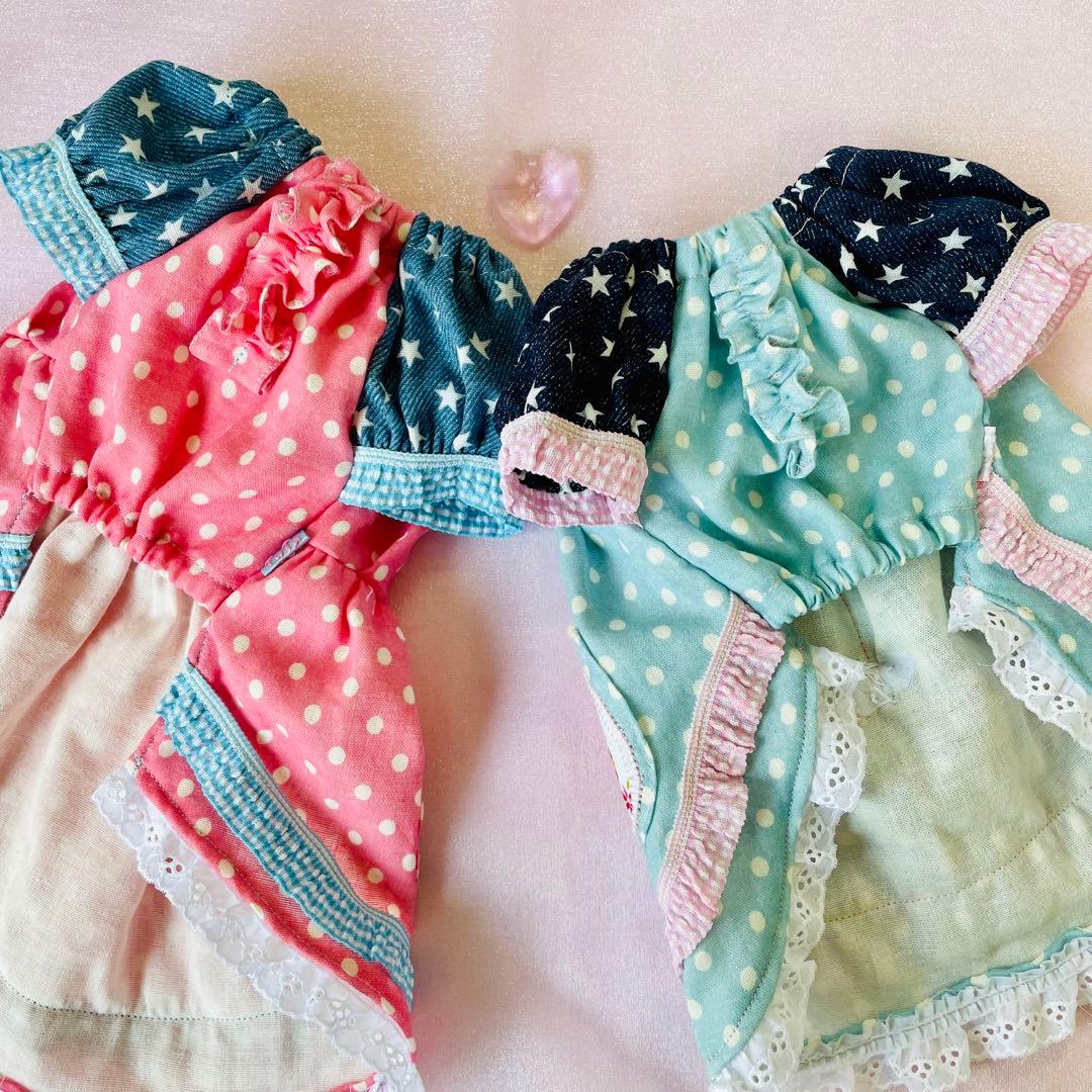 レトロアニマルポッケ　チュニック　ワンピース　∞TuTu∞  犬服ハンドメイド