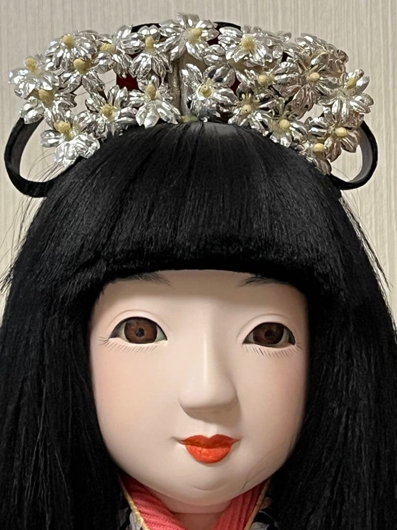 髪飾り付き市松人形 56cm
