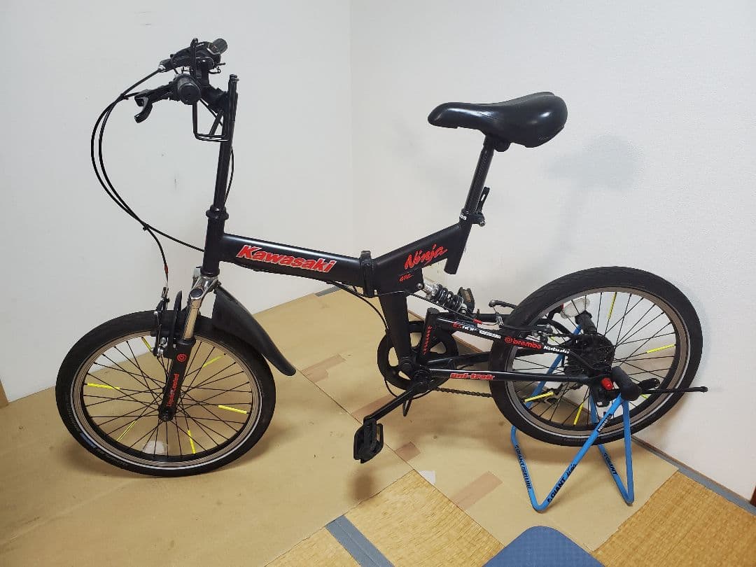 KYUZO KZ-100 折りたたみ自転車 ブラック カワサキ仕様