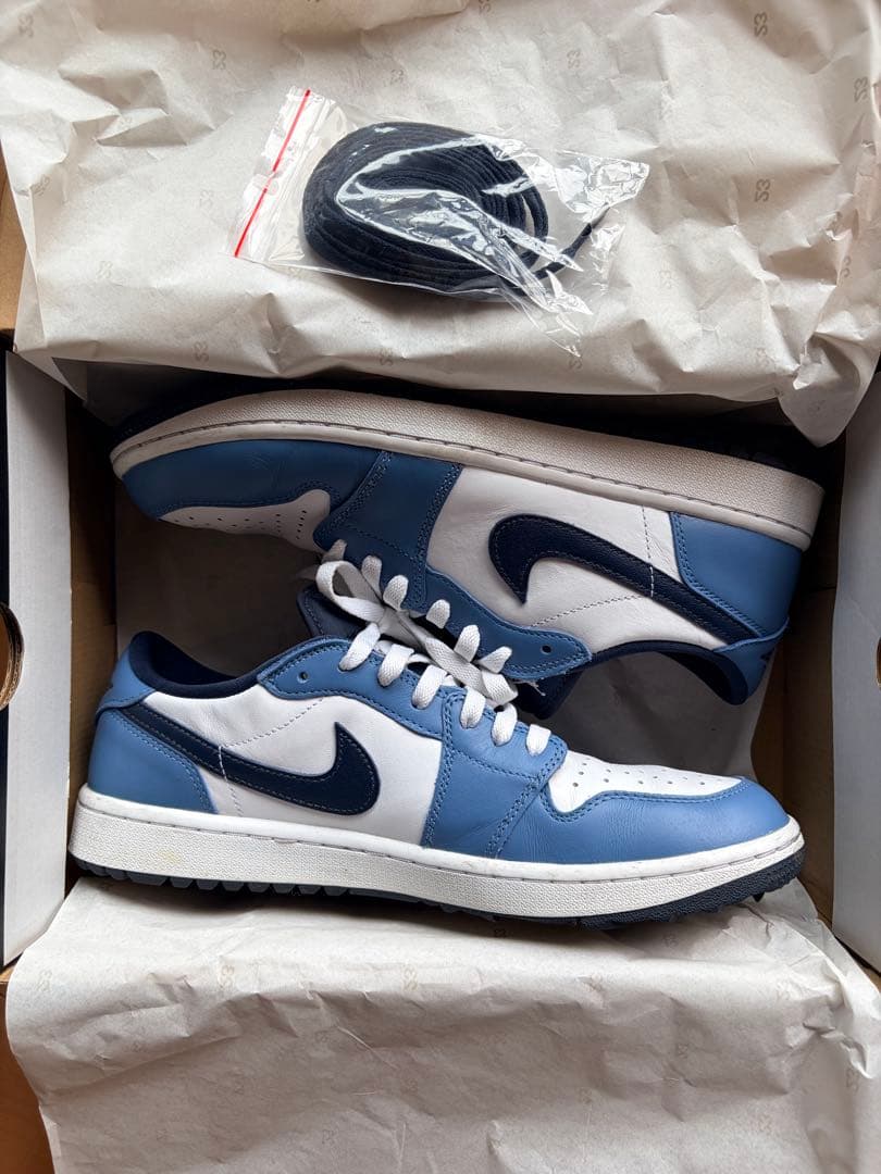 Nike Air Jordan 1 Low ブルー/ホワイト　ゴルフ