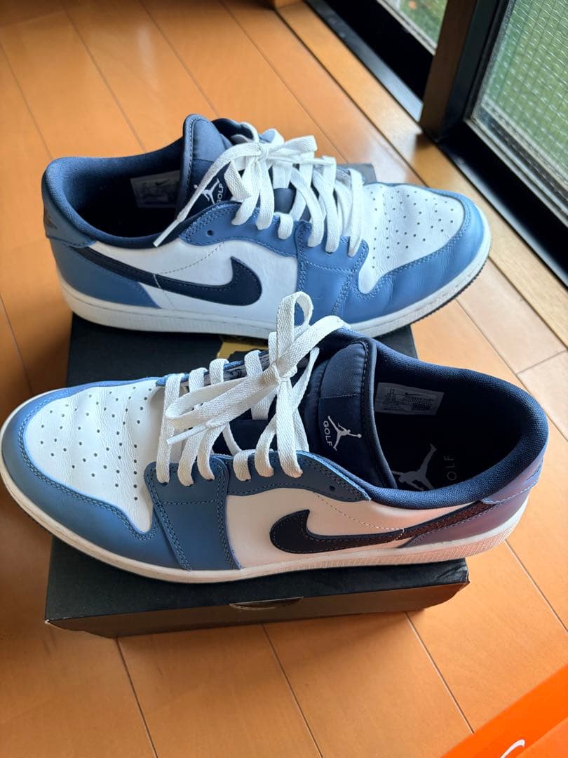 Nike Air Jordan 1 Low ブルー/ホワイト　ゴルフ