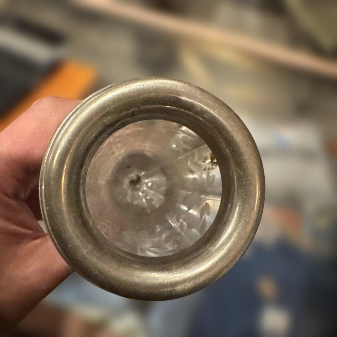 アンティーク　フラワーベース　ガラス製