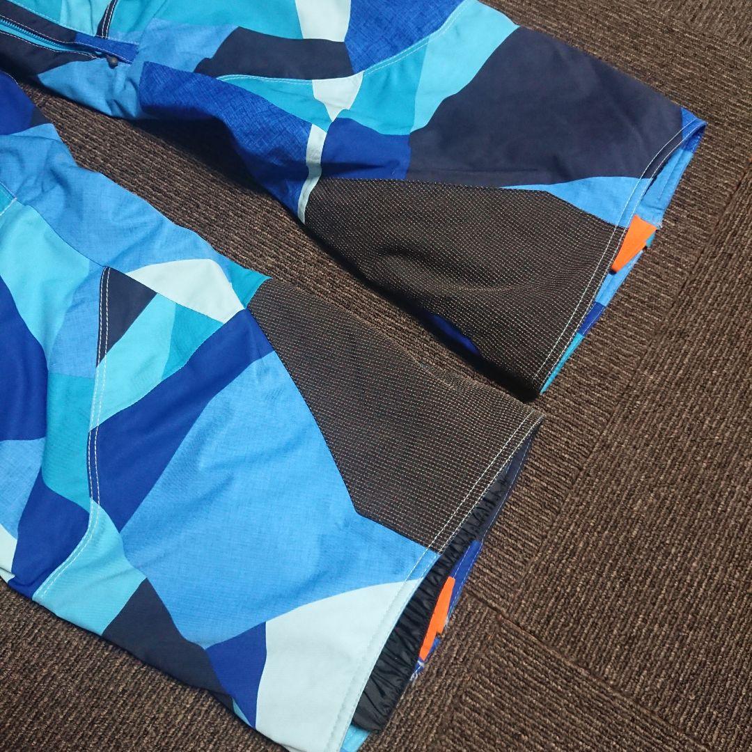 送料無料【MIZUNO】青色総柄スキーパンツ L-72