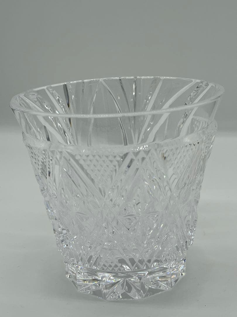 【未使用新品】薩摩切子 弟子丸 透明ガラス 切子 タンブラー 共箱 専用布付き