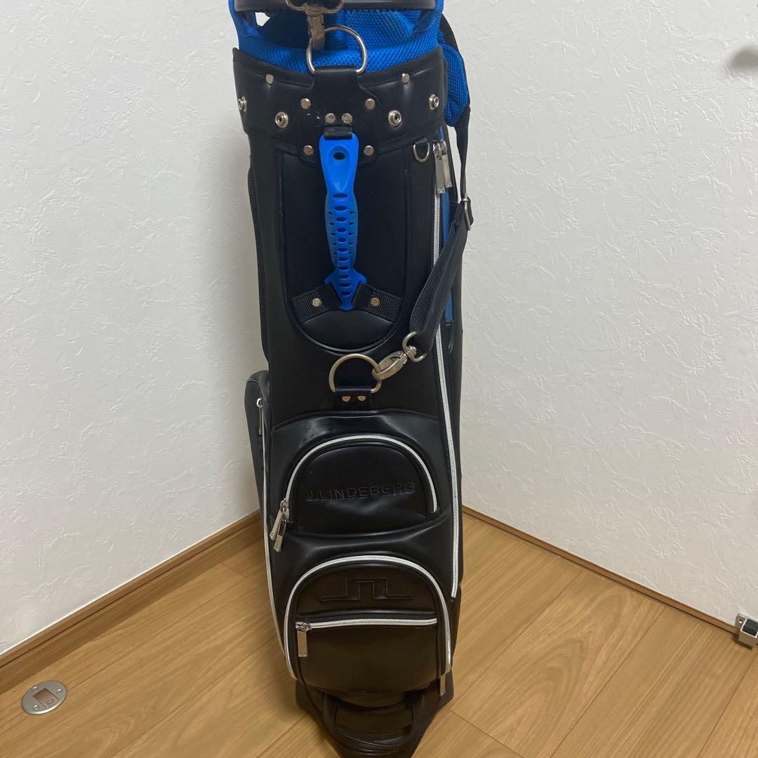 ジェイリンドバーグ J.LINDEBERG キャディバッグ ブラック/ブルー