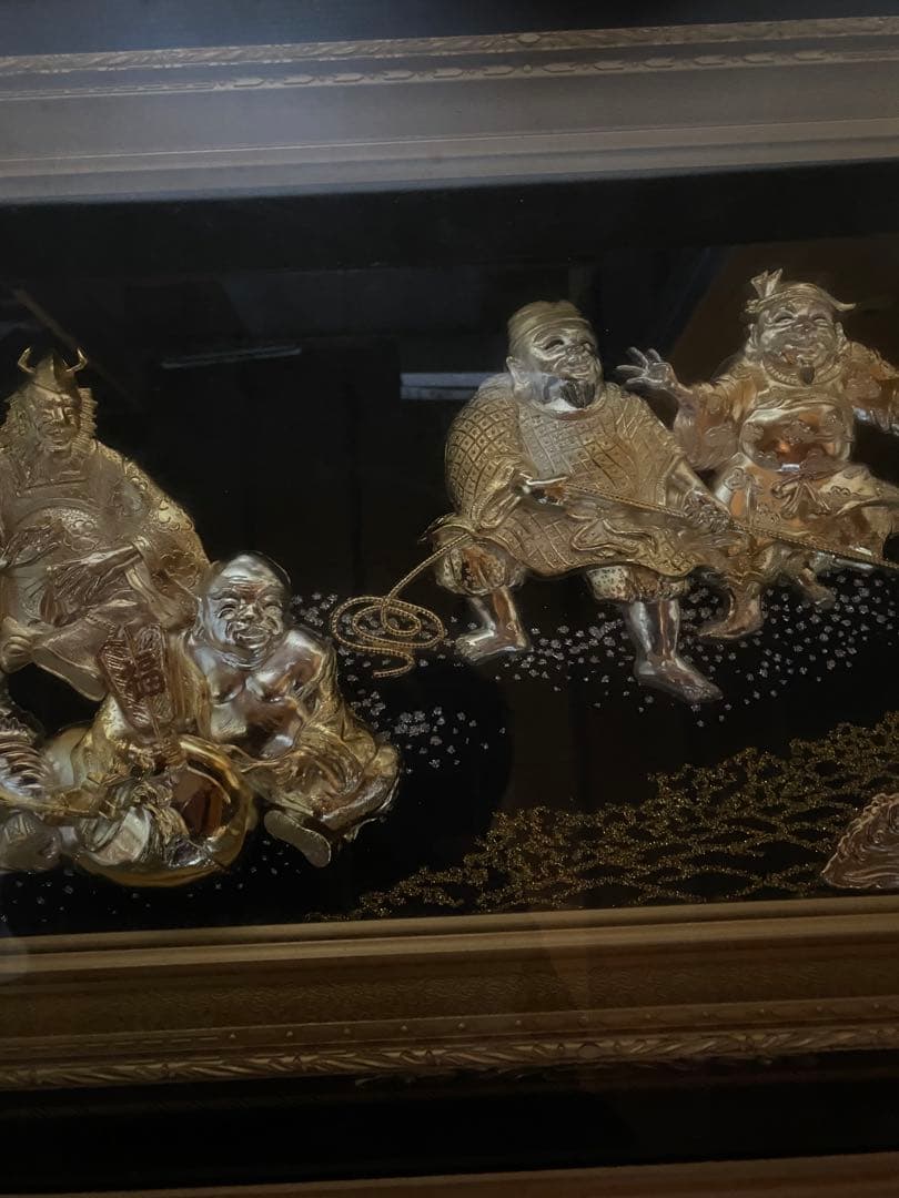 大型黄金七福神 立体工芸品　純金　純銀　金運　開運　縁起物　昭和レトロ　日本製