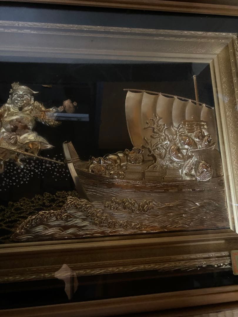 大型黄金七福神 立体工芸品　純金　純銀　金運　開運　縁起物　昭和レトロ　日本製