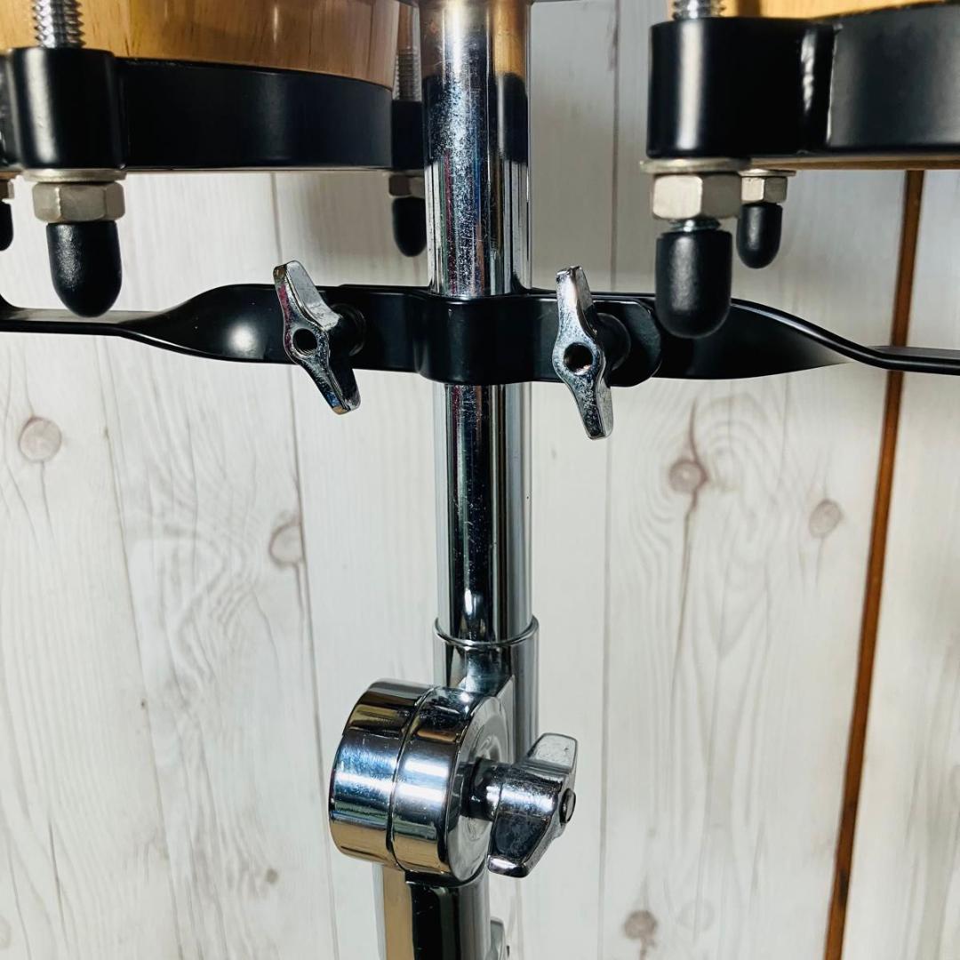 【希少 美品】LP Aspire ウッドボンゴ ツイン スタンド付き 打楽器