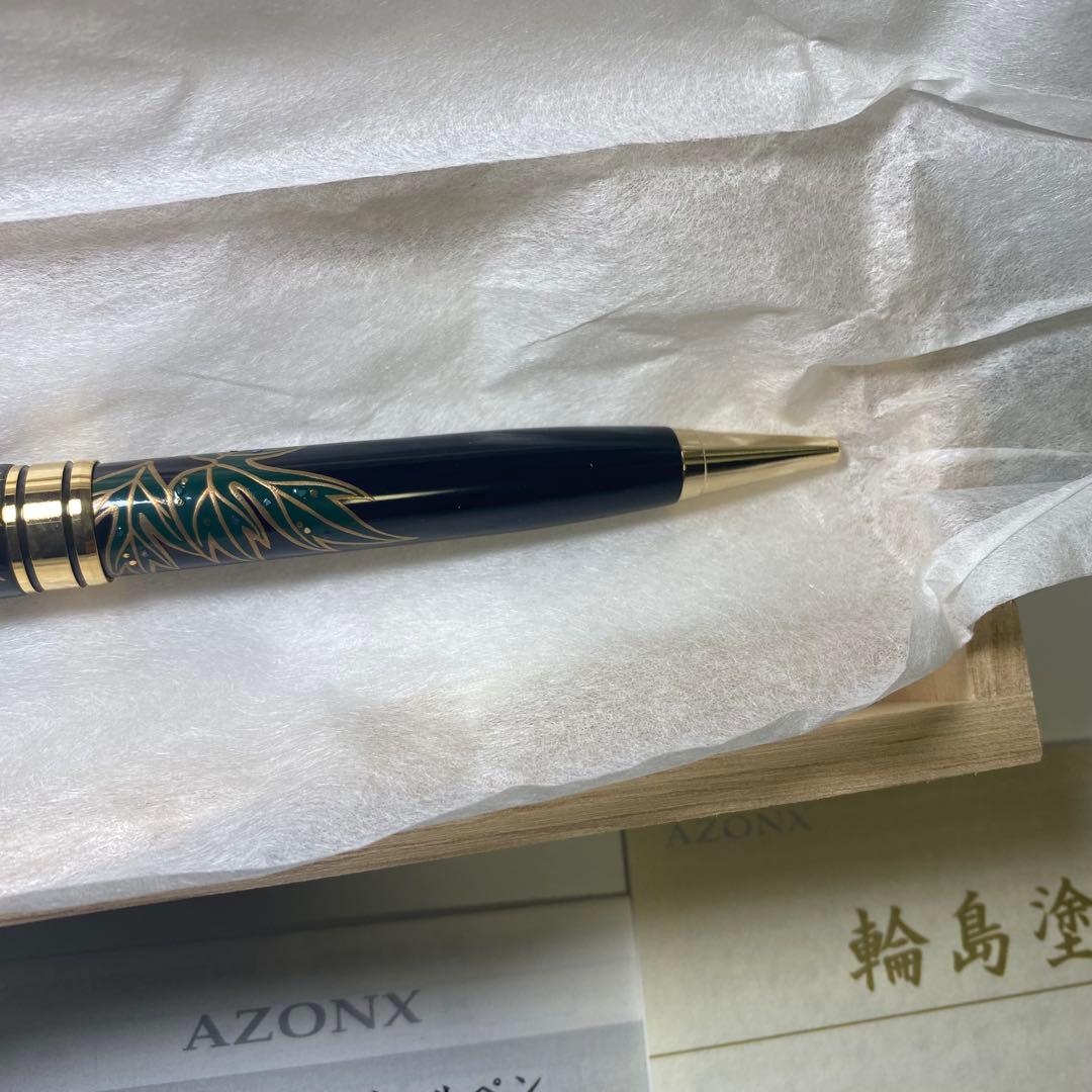 新品・未使用✨　輪島塗 蒔絵　ボールペン 牡丹　東山雅風　高級　金色装飾　黒