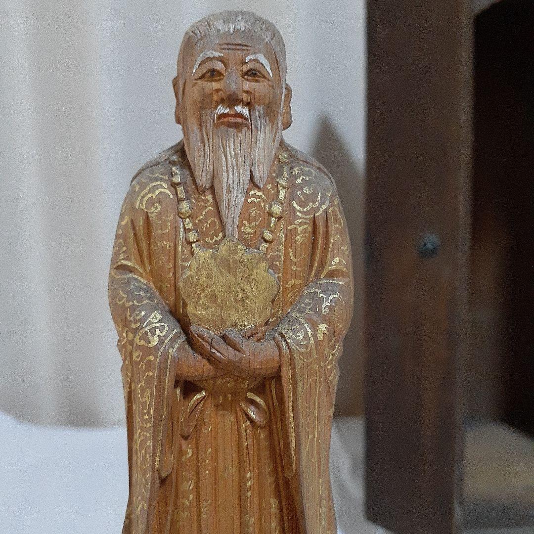 江戸　厨子【稲荷神】神像　仏像