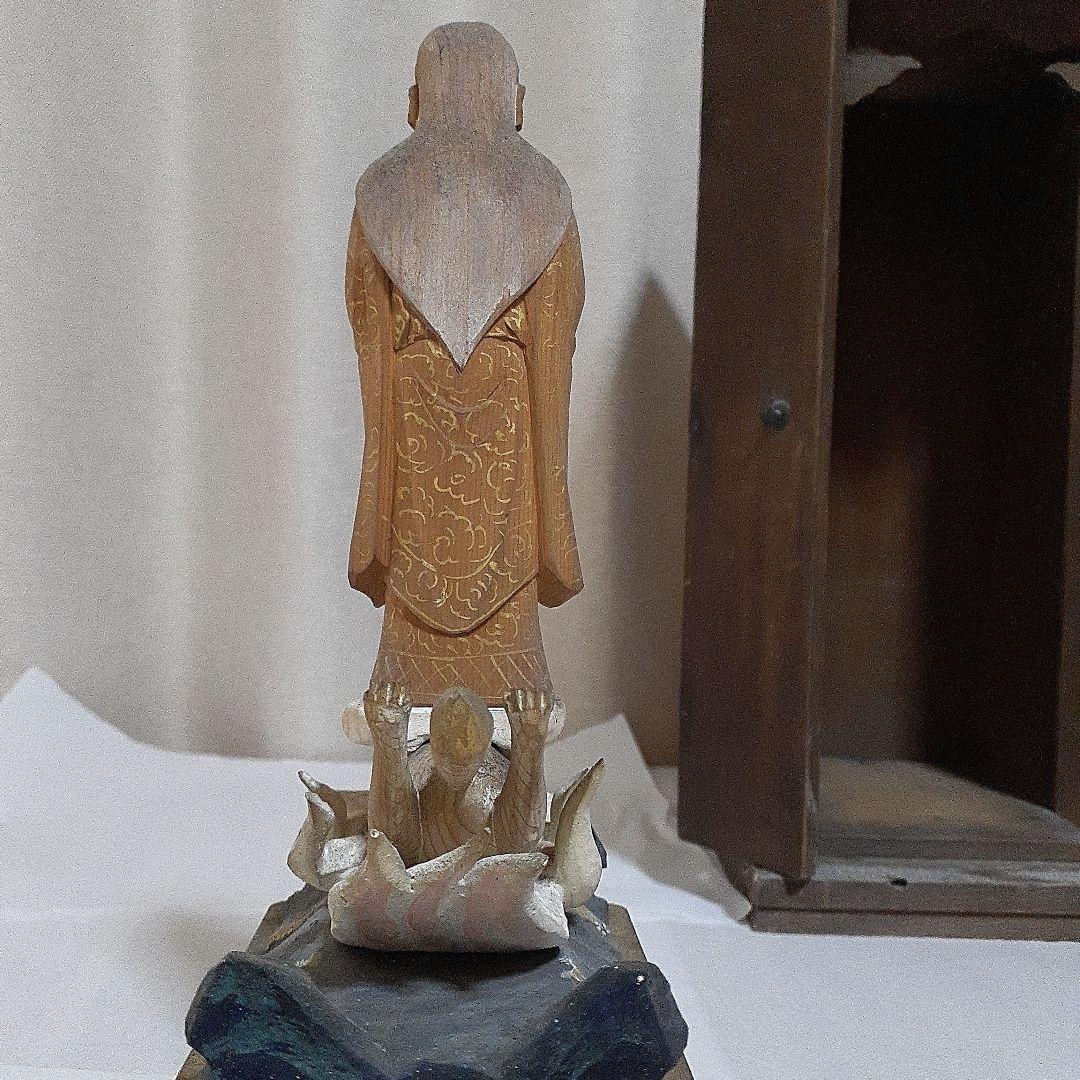 江戸　厨子【稲荷神】神像　仏像