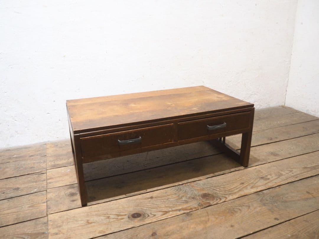 1257　アンティーク　文机　ローテーブル　収納ケース　陳列台　レトロ　古家具