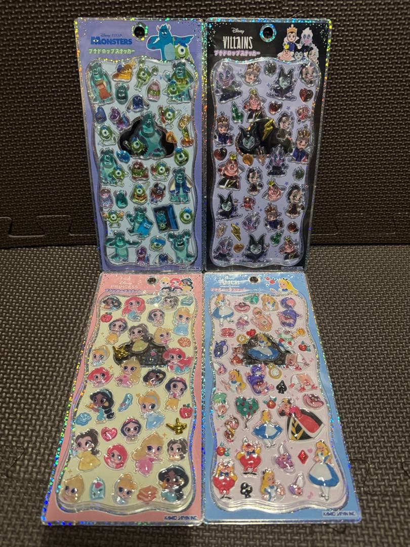 正規品 ディズニープチドロップステッカー 4枚セット