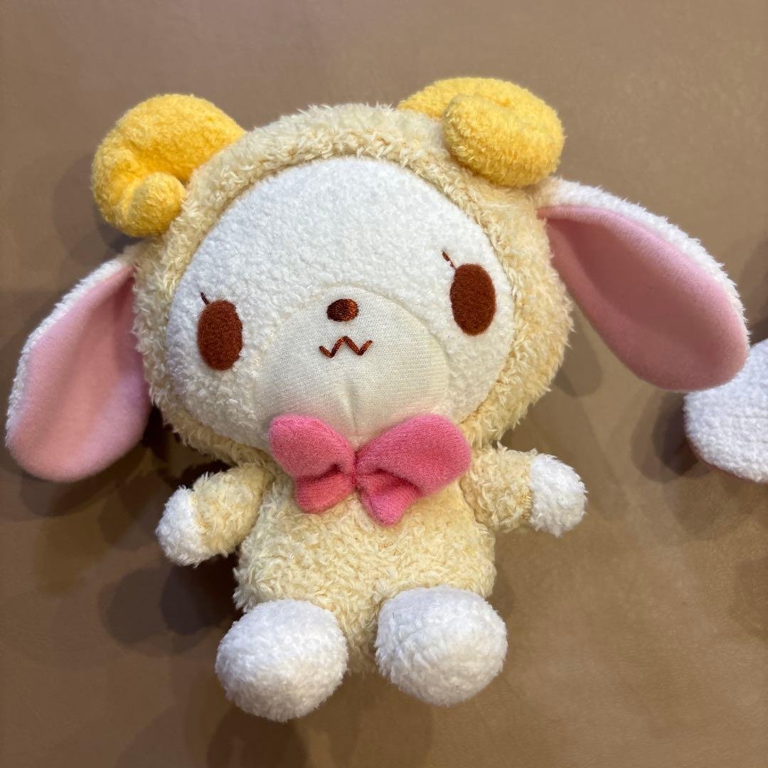 シュガーバニーズしろうさ　ぬいぐるみ　着ぐるみピンク&イエロー