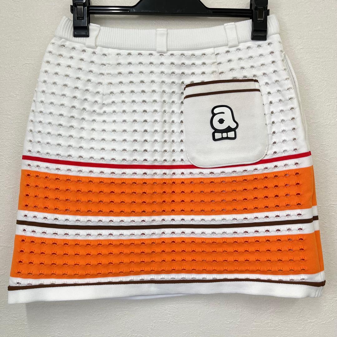 【H】美品✨アルチビオ　ベスト　スカート　セットアップ　オレンジ　ゴルフウェア