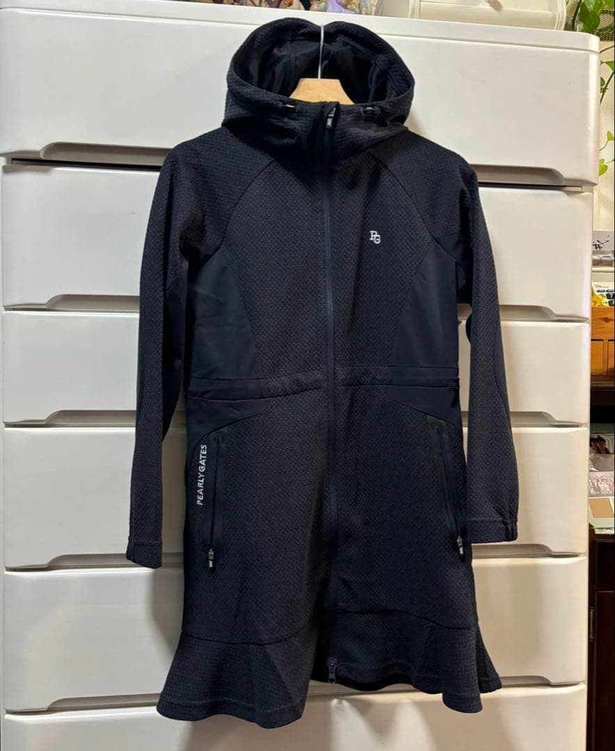 パーリーゲイツダイヤニットジャガード濃紺ワンピースサイズ0