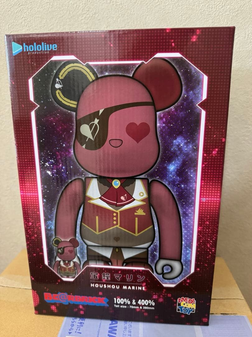 新品　ベアブリック 宝鐘マリン 100％ ＆ 400％　コラボ　グッズ