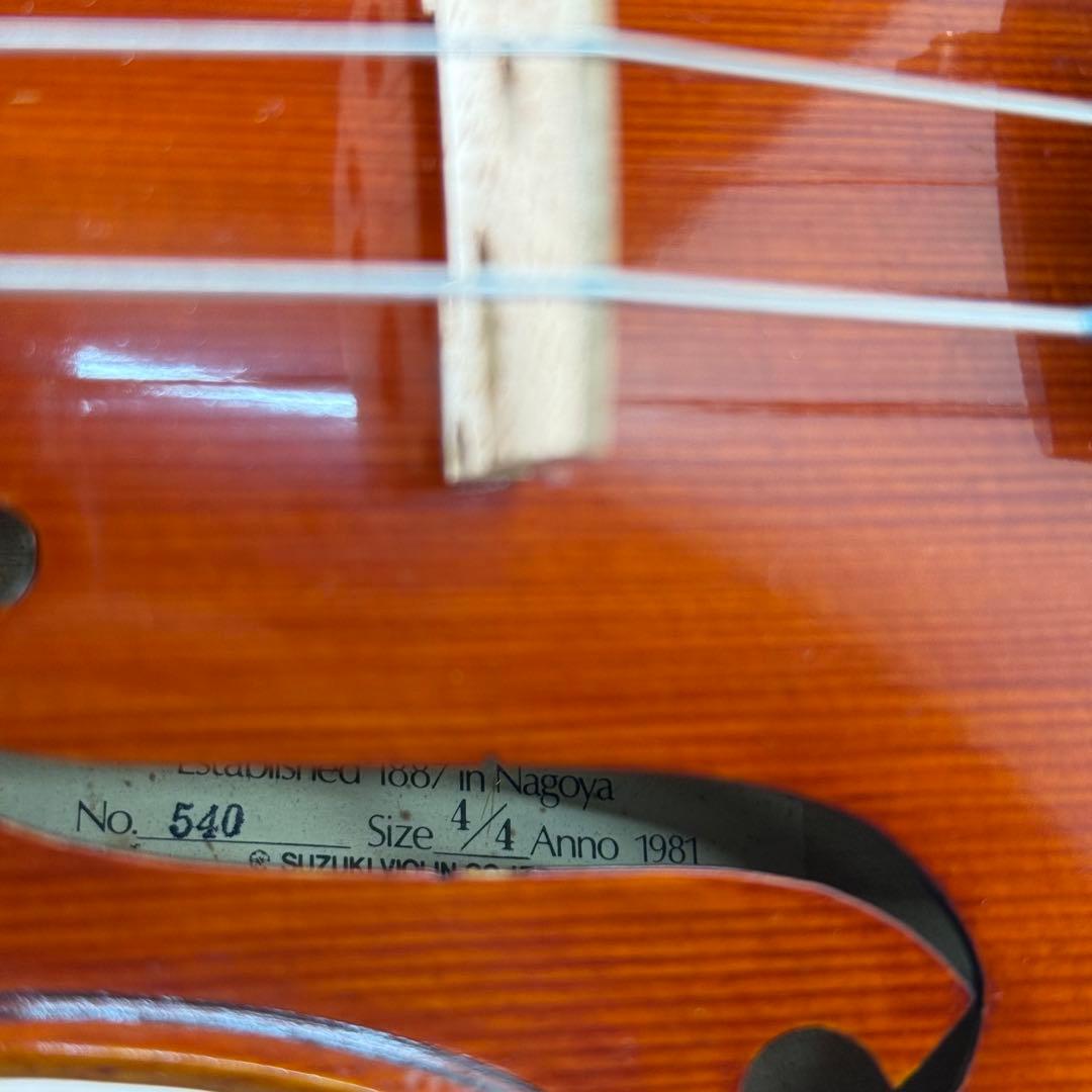 Suzuki スズキ　バイオリン　No.540 4/4 1981年　ケース付き