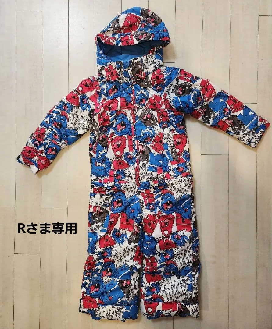 BURTON キッズ モンスター柄スキーウェア つなぎ 4Tサイズ