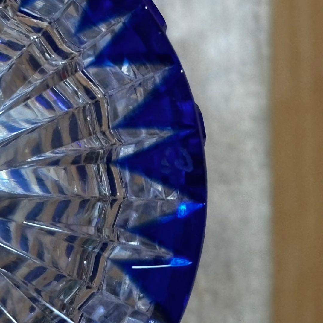 希少 美品 江戸切子 黒川昭男 棗 小物入れ ボンボニエール 一口 冷酒 グラス