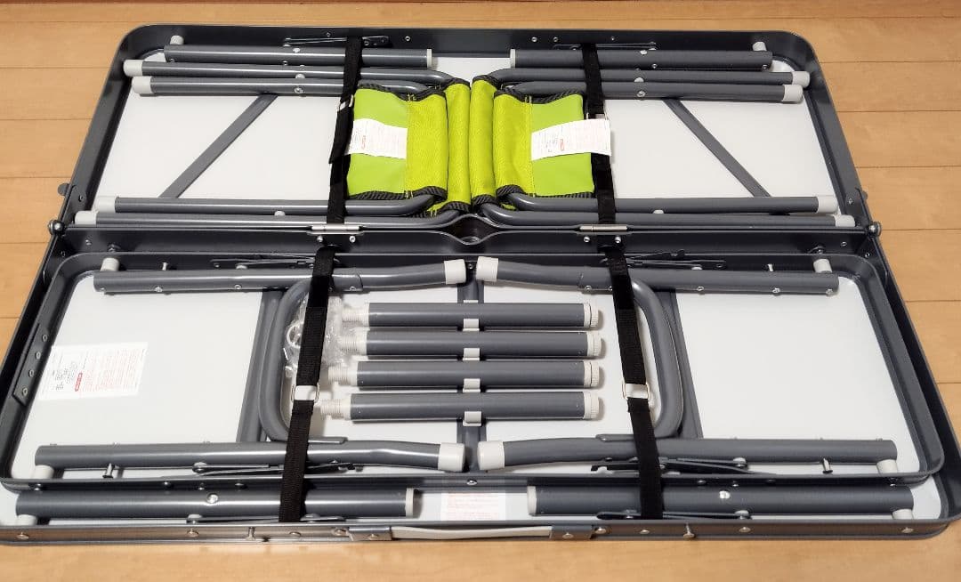 ロゴス(LOGOS) ROSY ファミリーベンチテーブルセット ホワイト90cm