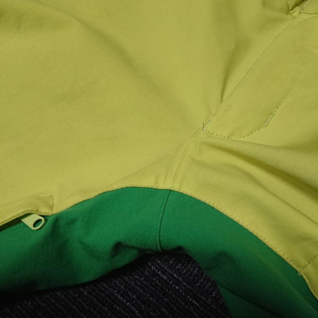 送料無料【Goldwin】イエロー×グリーンスキーウェア上下セット 上M下M-S