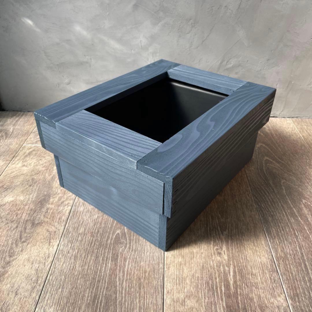 タライ 36L 木枠 低床セットメダカ 100％天然塗料 水槽 杉羽目板