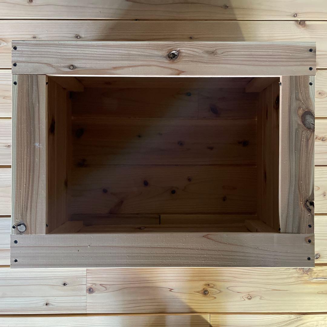 タライ 36L 木枠 低床セットメダカ 100％天然塗料 水槽 杉羽目板