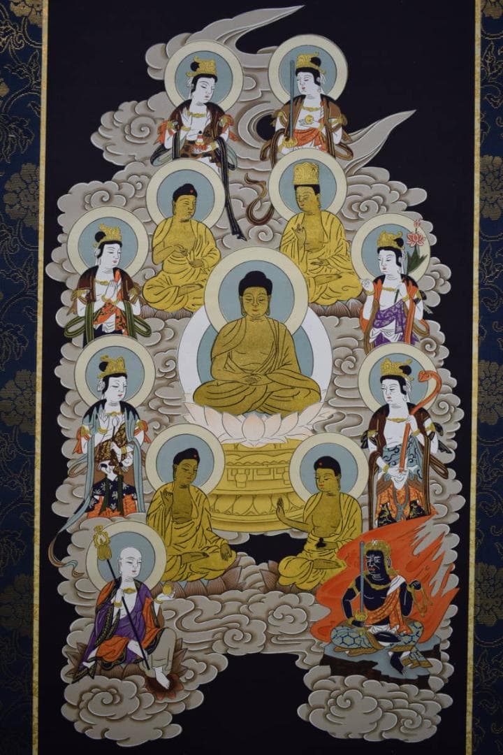 不詳/作者不明/十三仏図/布袋屋掛軸HG-413