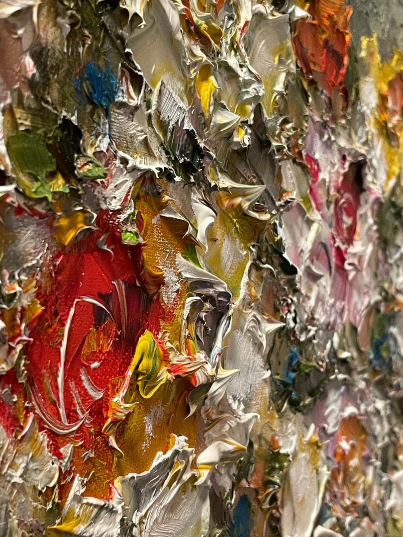 「真作」渡部ひでき「薔薇」静物画　油彩画　額装　サイン有り　F6号