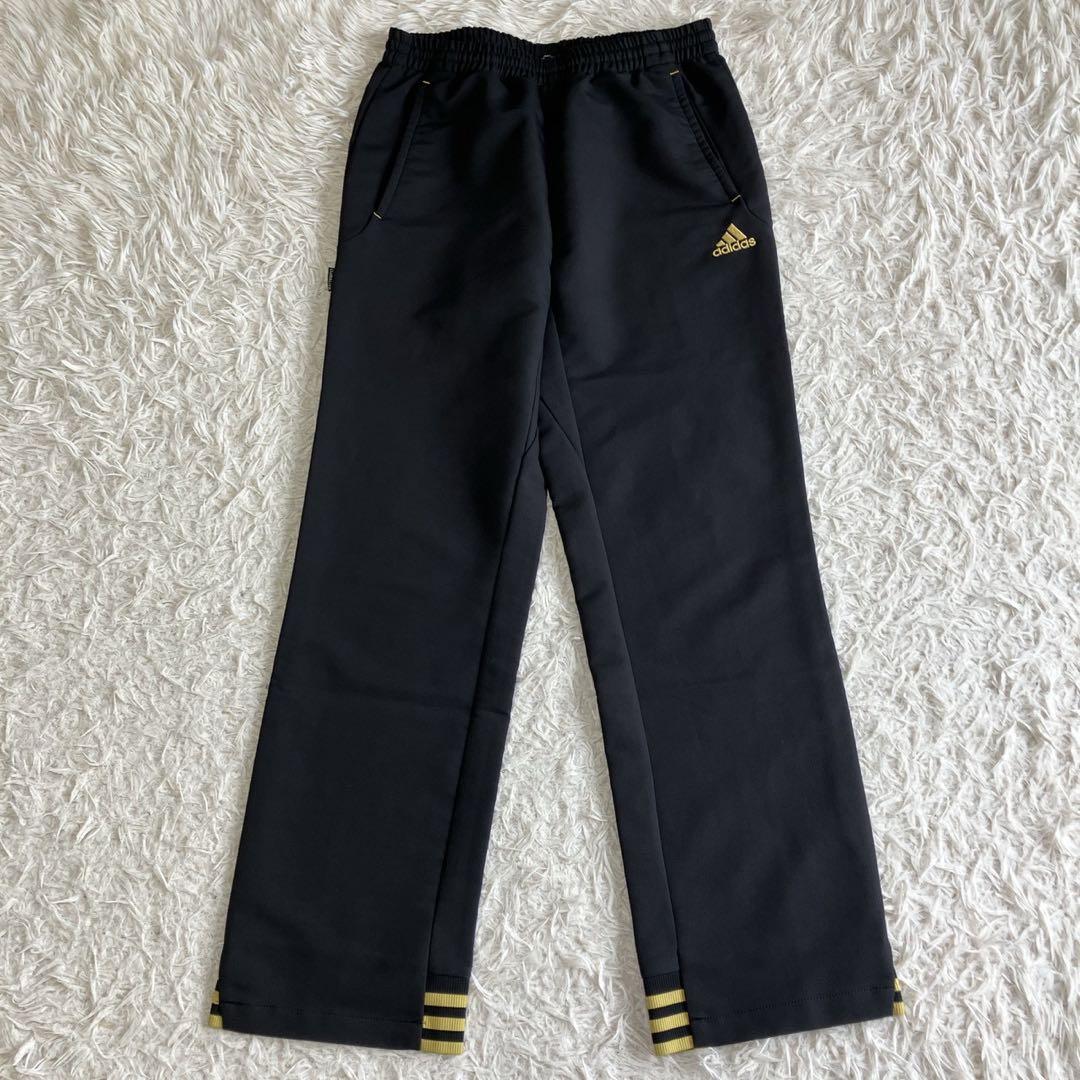 ◎極美品 アディダス 人気の黒×金 ジャージ上下セット L スポーツスタイル