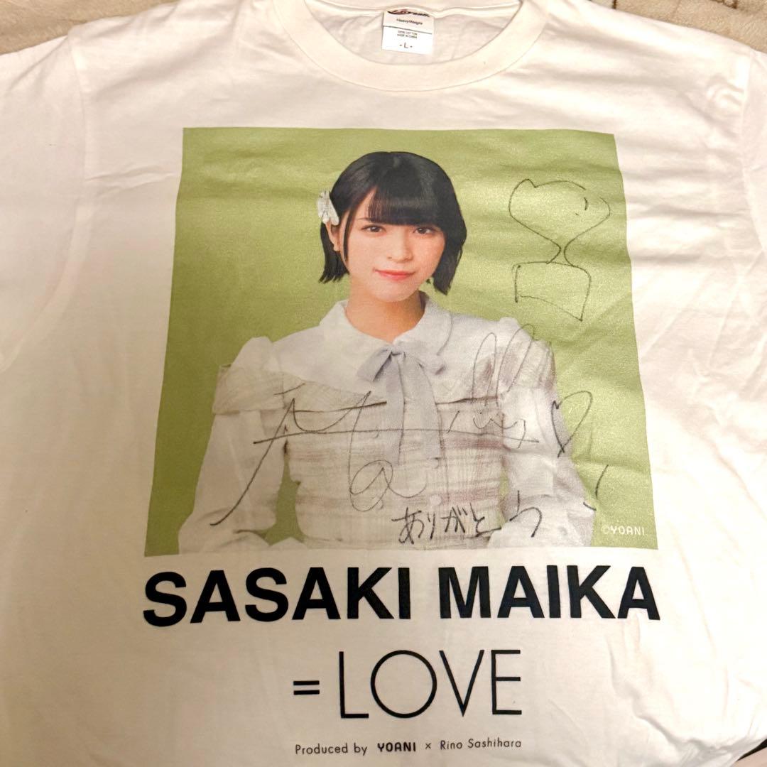 佐々木舞香 サイン入り Tシャツ イコラブカフェ