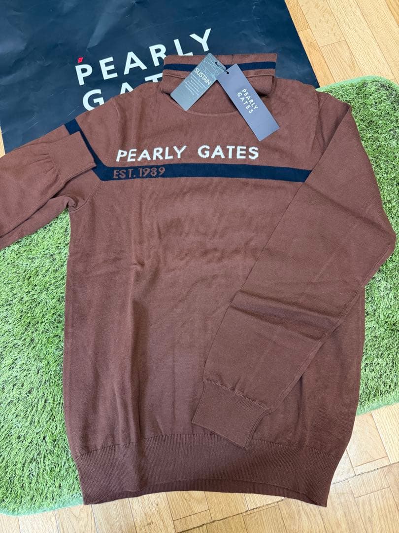 新品正規品【PG/5】パーリーゲイツ ハイネック長袖ニットカットソーモックネック