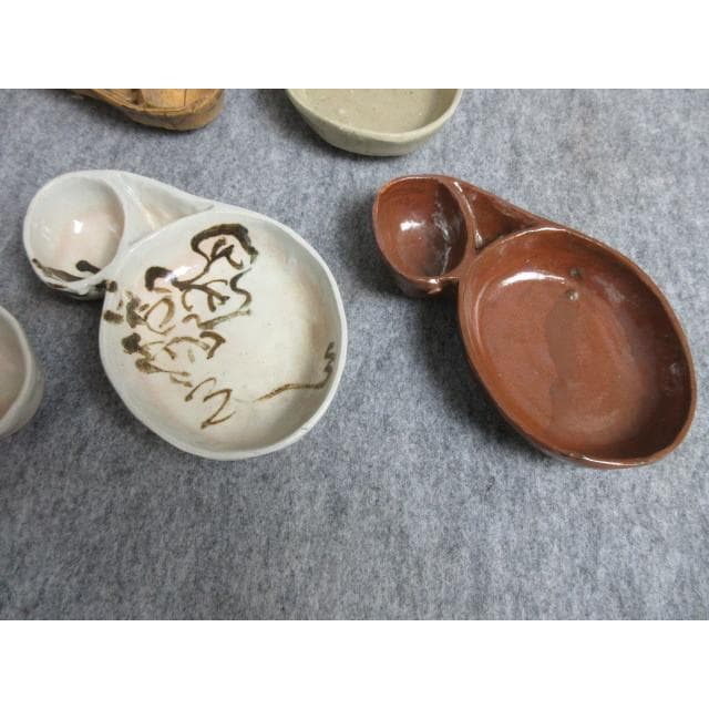 清水六兵衛ひょうたん皿5枚共箱 [B28125]