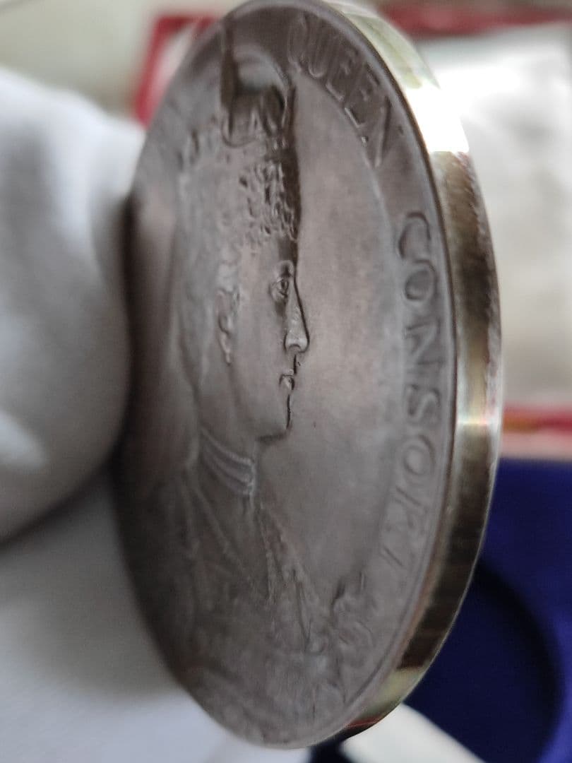 希少シルバー1902 イギリス エドワード アレクサンドラ 銀 メダル